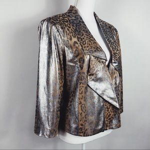 City Girl Nancy Bolan Leopard Print Metallic SZ Sm